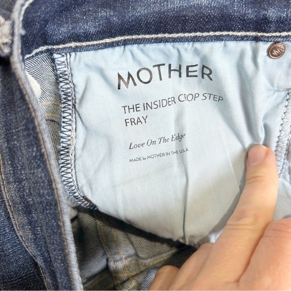 MOTHER Women's Boot Cut Jeans - Blue with Red Heart - Picture 9 of 16